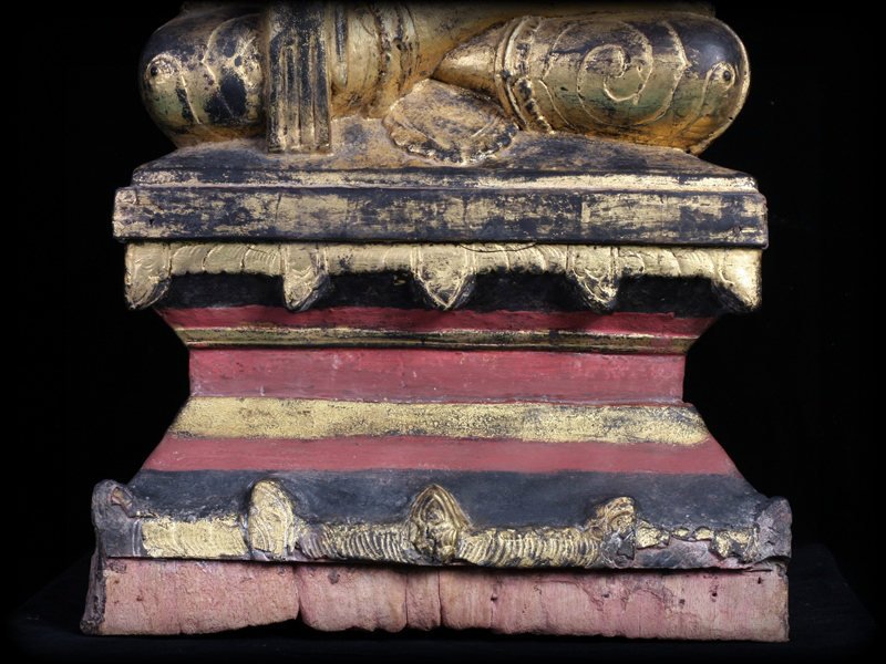 Extremely Rare 18C Wood Burmese Shan Buddha #A046